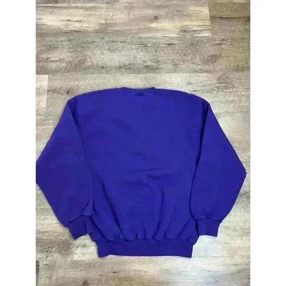 Vtg 90's Ashland University Embroidered Sweatshirt Purple Russell Athletics M